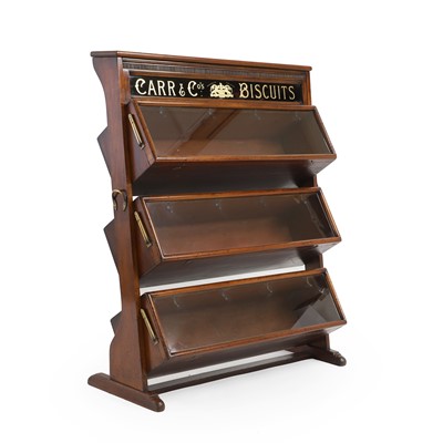 Lot 353 - A Carr's Biscuit Co. mahogany display cabinet