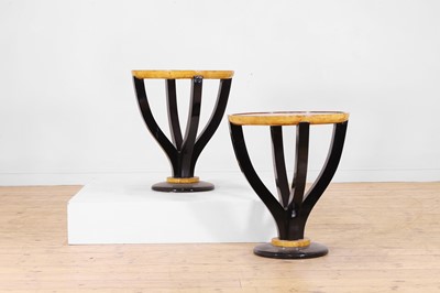 Lot 31 - A pair of Art Deco-style parquetry occasional tables