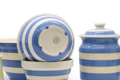 Lot 143 - A collection of TG Green Cornishware pottery