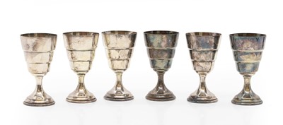 Lot 14 - A set of six silver cups