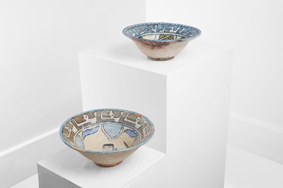 Lot 66 - Two Kashan-style pottery bowls