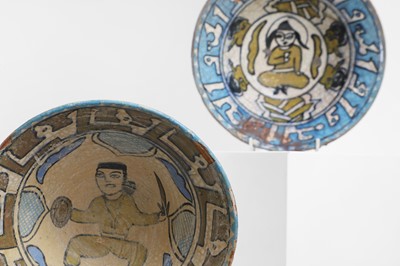 Lot 66 - Two Kashan-style pottery bowls