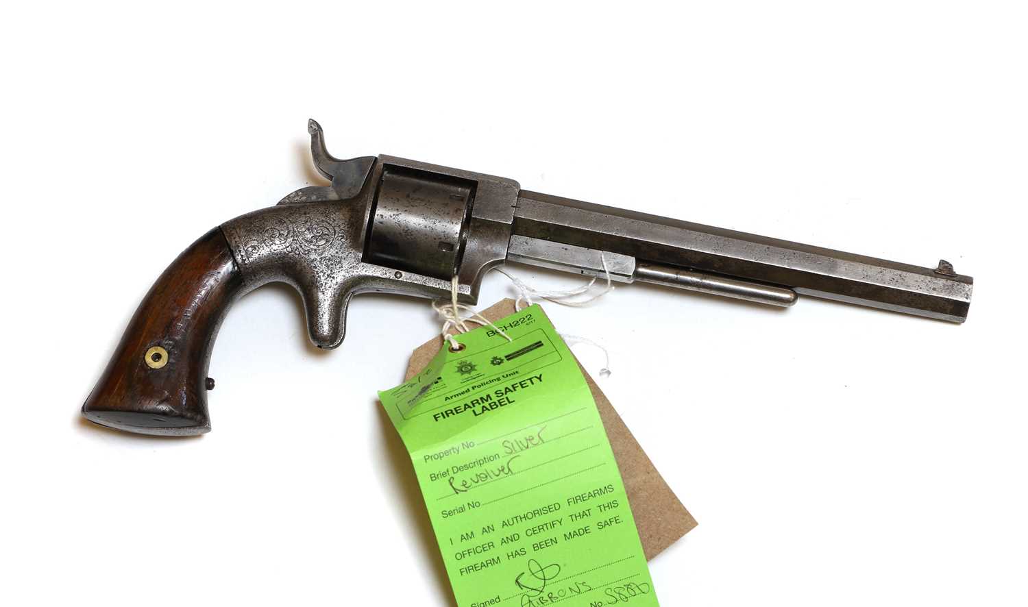 Click A Revolver Lot 115 - A Bacons patent six shot revolver