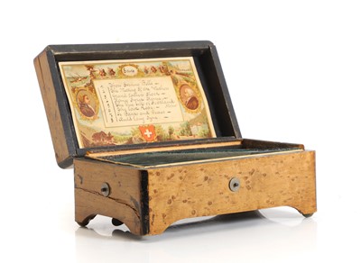 Lot 362 - A small Swiss musical box