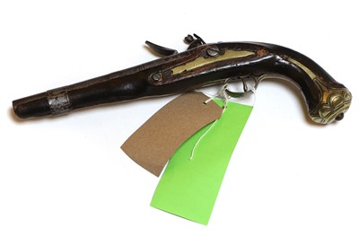 Lot 145 - A flintlock holster pistol combined 101