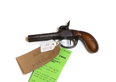 Lot 139 - A double barrel side by side pocket pistol