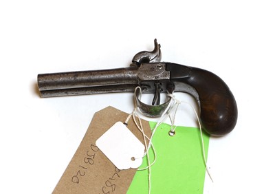 Lot 139 - A double barrel side by side pocket pistol