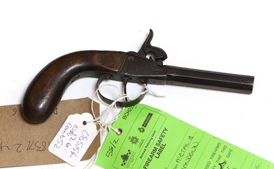 Lot 160 - A percussion boxlock pocket pistol