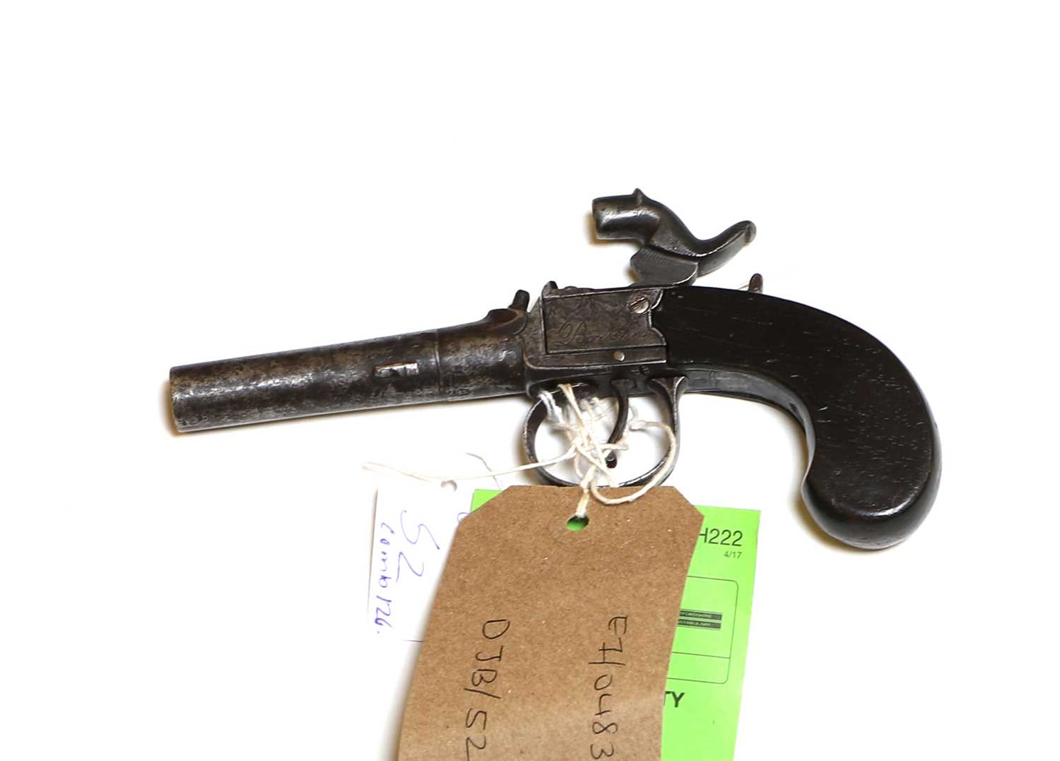 Lot 160 - A percussion boxlock pocket pistol