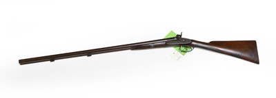 Lot 129 - A side by side percussion double barrel shotgun