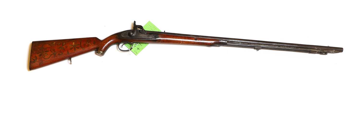 Lot 111 - A single barrel percussion musket