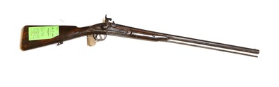 Lot 125 - A percussion muzzle loading single barrel shotgun