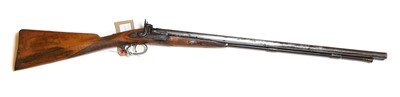 Lot 126 - A double barrel percussion shotgun