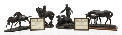 Lot 399 - A Mare & Foal bronzed horse group