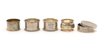 Lot 12 - A French silver pill box