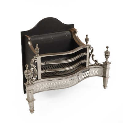 Lot 511 - A George III style steel fire basket