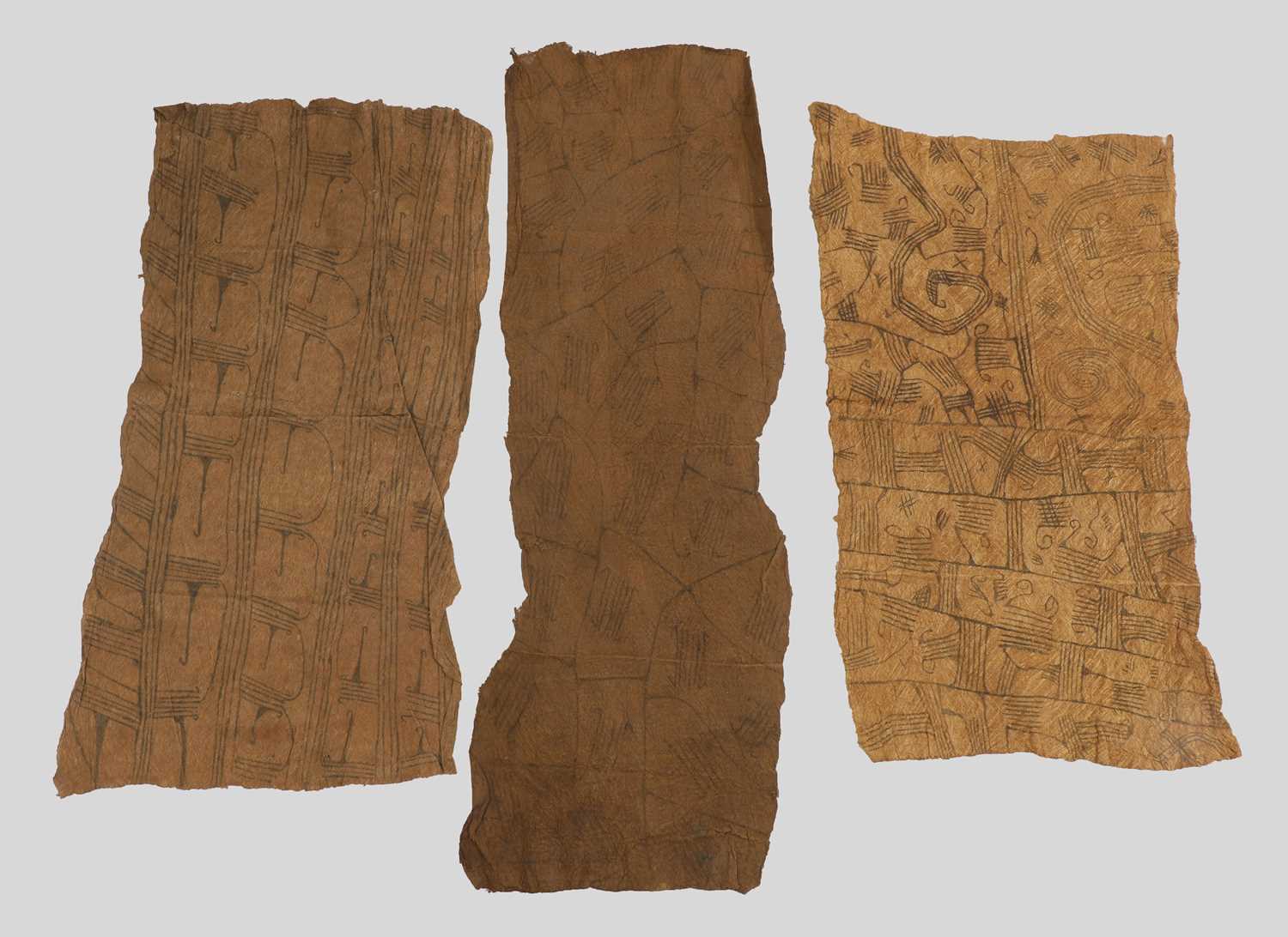 Lot 266 - A group of five African bark cloths