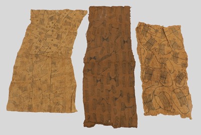 Lot 265 - A group of six African bark cloths