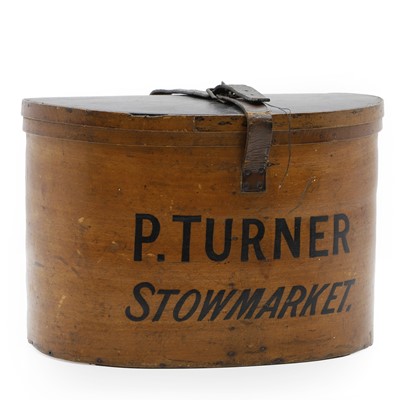 Lot 462 - A wooden hat box