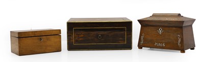 Lot 432 - A coromandel and brass inlaid dressing case