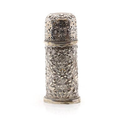 Lot 1 - A Victorian silver sugar caster