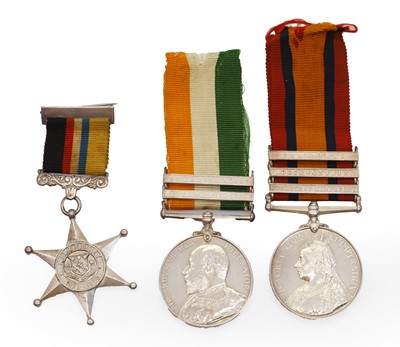 Lot 91 - A medal group of three awarded to CG Hall Royal Engineers