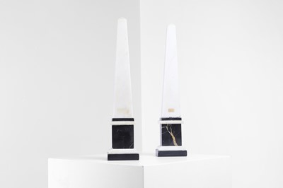 Lot 363 - A pair of marble obelisks