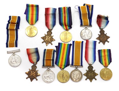 Lot 93 - Four Great War Medal Trios