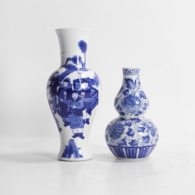 Lot 82 - Two Chinese blue and white vases