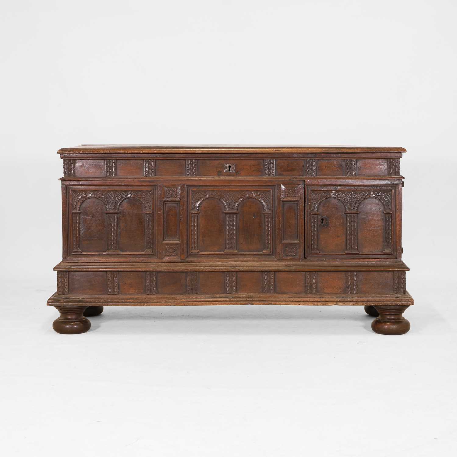 Lot 167 - A walnut coffer