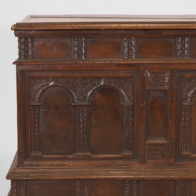 Lot 167 - A walnut coffer