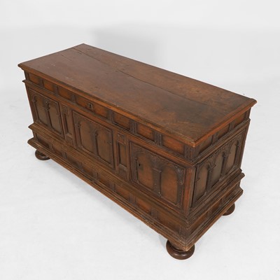 Lot 167 - A walnut coffer