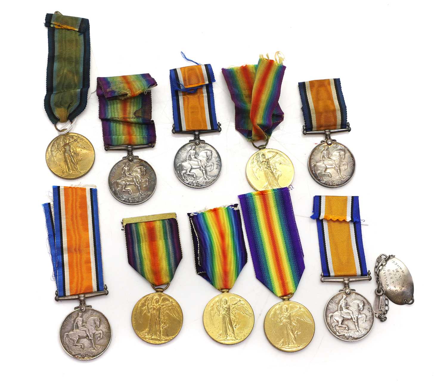 Lot 99 - A group of five Great War medal pairs