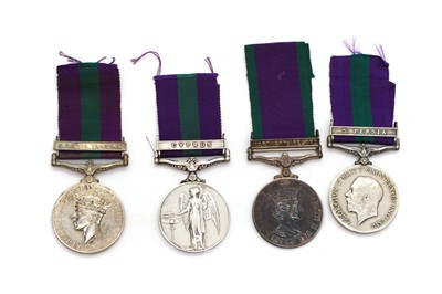 Lot 89 - A group of four General Service Medals