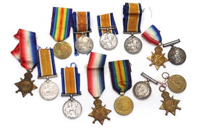 Lot 94 - A group of Great War Medals