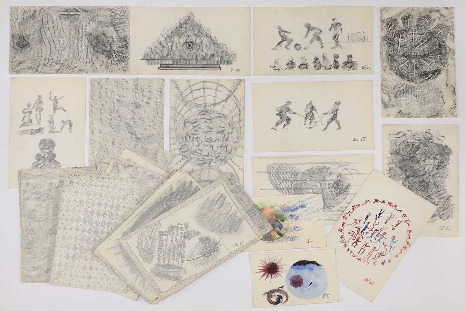 Lot 68 - A collection of Czech Art Brut-style drawings