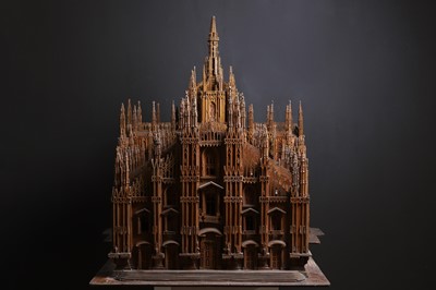 Lot 539 - A large boxwood scratch-built model of the Duomo di Milano
