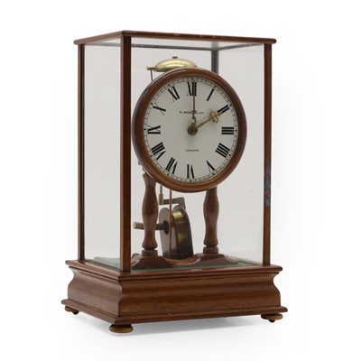 Lot 387 - An electric mantel clock by W Halsted & Son, Loughton