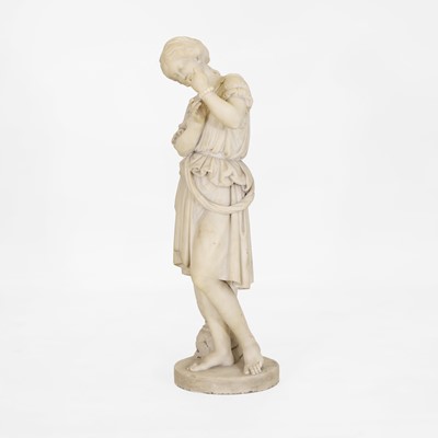 Lot 183 - A carved marble of a classical woman