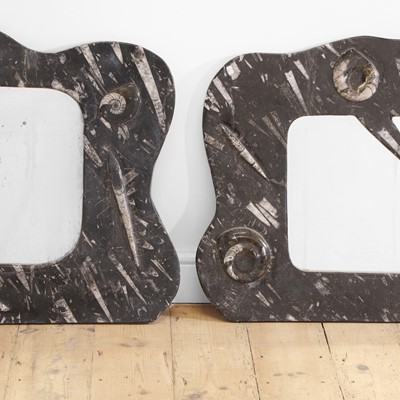 Lot 151 - A pair of fossil marble mirrors