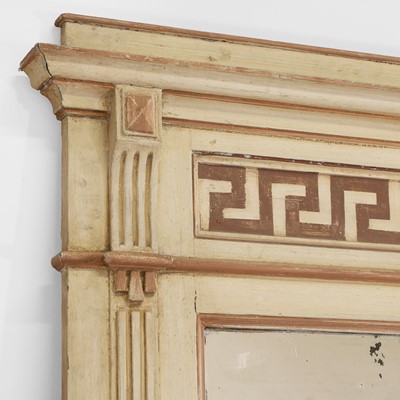 Lot 108 - A neoclassical painted pine pier mirror
