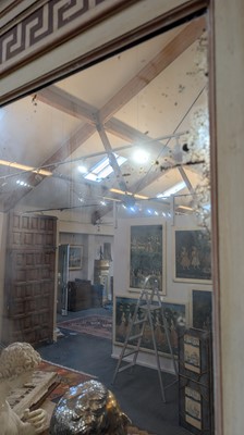 Lot 108 - A neoclassical painted pine pier mirror