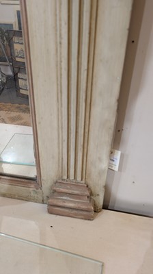Lot 108 - A neoclassical painted pine pier mirror