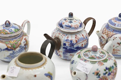 Lot 180 - A collection of Chinese and Japanese export teapots