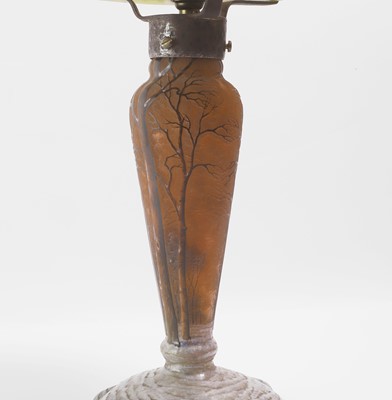 Lot 61 - A Daum 'Winter Landscape' lamp