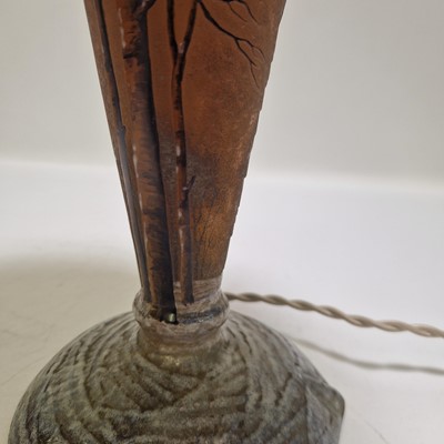 Lot 61 - A Daum 'Winter Landscape' lamp