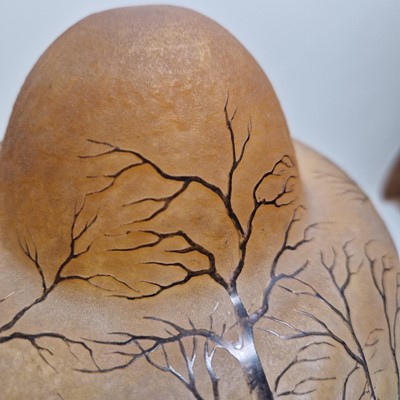 Lot 61 - A Daum 'Winter Landscape' lamp