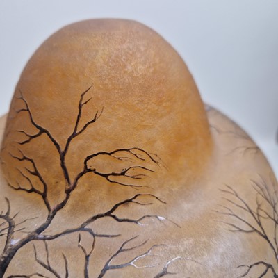 Lot 61 - A Daum 'Winter Landscape' lamp