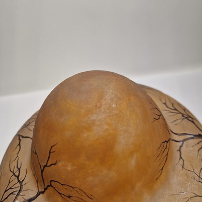 Lot 61 - A Daum 'Winter Landscape' lamp