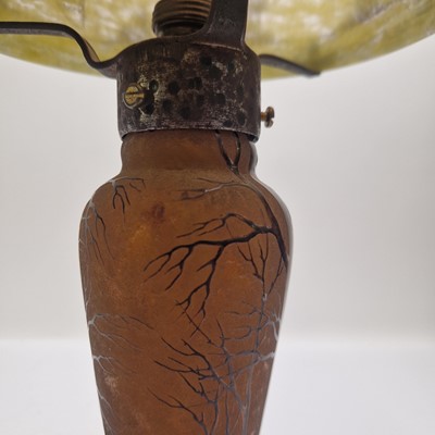 Lot 61 - A Daum 'Winter Landscape' lamp